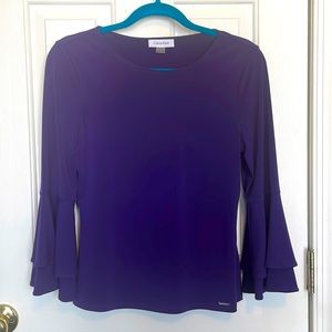Calvin Klein bell sleeve blouse size extra small
